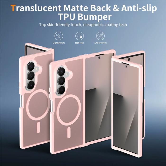 Bild 2,  Samsung Galaxy Z Fold 8 Ultra Skal MagSafe TPU Rosa - Teknikhallen.se
