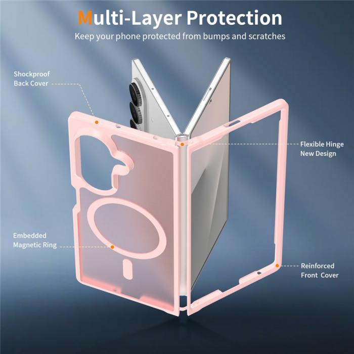 Bild 3,  Samsung Galaxy Z Fold 8 Ultra Skal MagSafe TPU Rosa - Teknikhallen.se
