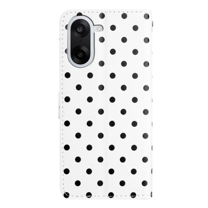 Bild 2,  OnePlus Nord CE5 Fodral Polka Dot Vit / Svart - Teknikhallen.se