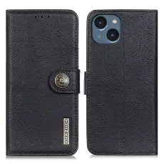 KHAZNEH KHAZNEH iPhone 15 Plus Fodral L&auml;der Svart - Teknikhallen.se