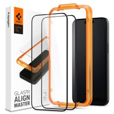 Spigen Spigen iPhone 15 2-PACK ALM Glas FC Helt&auml;ckande Sk&auml;rmskydd - Teknikhallen.se
