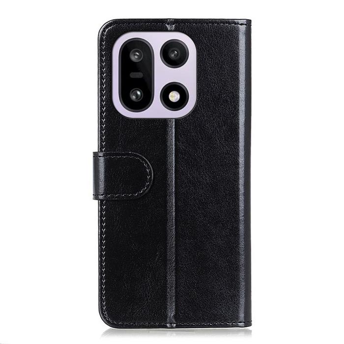 Bild 6,  OnePlus 15 Fodral Crazy Horse Läder Svart - Teknikhallen.se