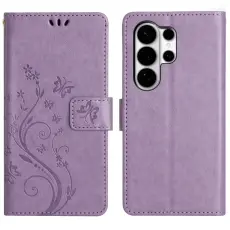  Samsung Galaxy S26 Ultra Fodral Med Blommigt Tryck Lila - Teknikhallen.se