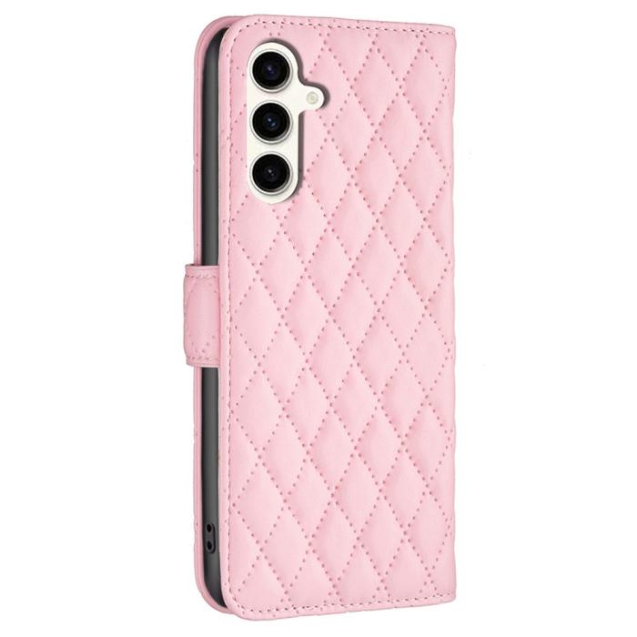 Bild 5,  Samsung Galaxy S24 FE Fodral Diamond Läder Rosa - Teknikhallen.se
