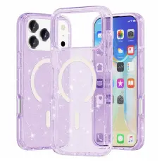  iPhone 17 Pro Max/18 Pro Max Skal MagSafe Glitter Lila - Teknikhallen.se