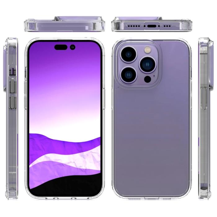 Bild 2,  iPhone 14 Pro Max Skal Shockproof Hybrid Akryl/TPU Transparent - Teknikhallen.se