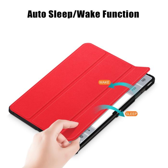 Bild 5,  Samsung Galaxy Tab S9 Ultra Fodral Tri-Fold Röd - Teknikhallen.se