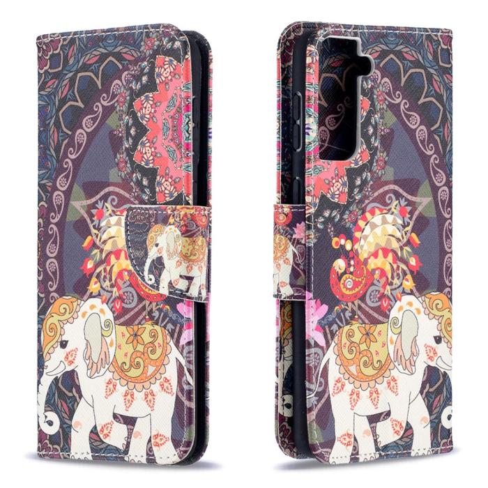 Bild 4,  Samsung Galaxy S21 Plus - Fodral Med Tryck - Elefant - Teknikhallen.se