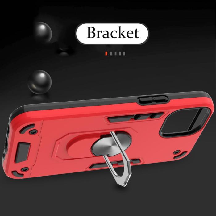 Bild 6,  iPhone 13 Mini - Armor Ring Skal Med Magnetplatta - Blå - Teknikhallen.se
