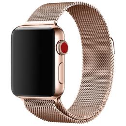  Milanese Loop Metall Armband Apple Watch 42/44/45/49 mm Roséguld - Teknikhallen.se