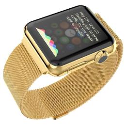  Milanese Loop Metall Armband Apple Watch 42/44/45/49 mm Guld - Teknikhallen.se