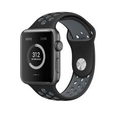  Armband i Silikon - Apple Watch 38/40/41/42 mm - Svart/Gr&aring; - Teknikhallen.se