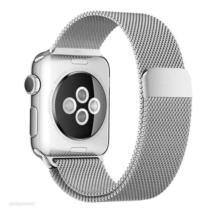 Bild 2,  Milanese Loop Metall Armband Apple Watch 42/41/40/38 mm - Silver - Teknikhallen.se