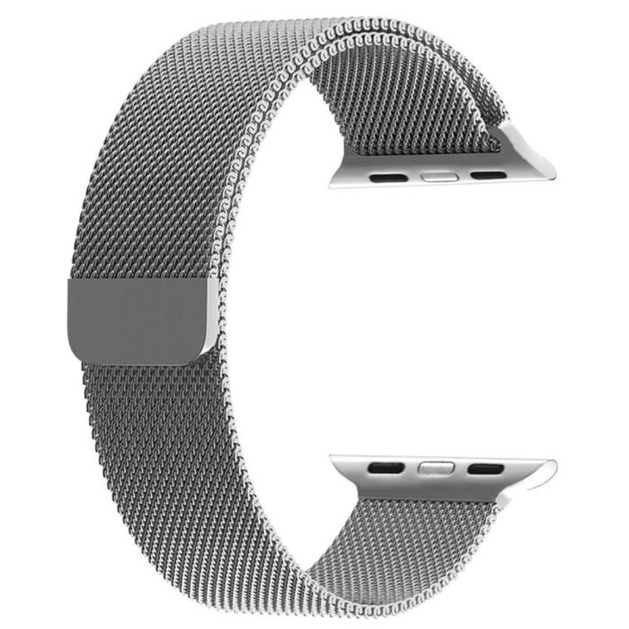 Bild 5,  Milanese Loop Metall Armband Apple Watch 42/41/40/38 mm - Silver - Teknikhallen.se