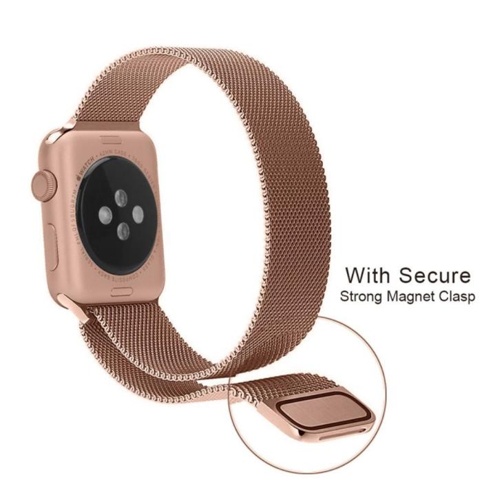 Bild 3,  Milanese Loop Metall Armband Apple Watch 42/44/45/46/49 mm - Teknikhallen.se