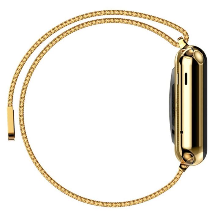 Bild 2,  Milanese Loop Metall Armband Apple Watch 42/41/40/38 mm - Guld - Teknikhallen.se