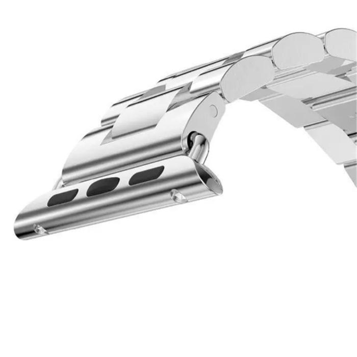 Bild 3,  Lyxigt Metallarmband Apple Watch 42/44/45/46/49 mm Silver - Teknikhallen.se