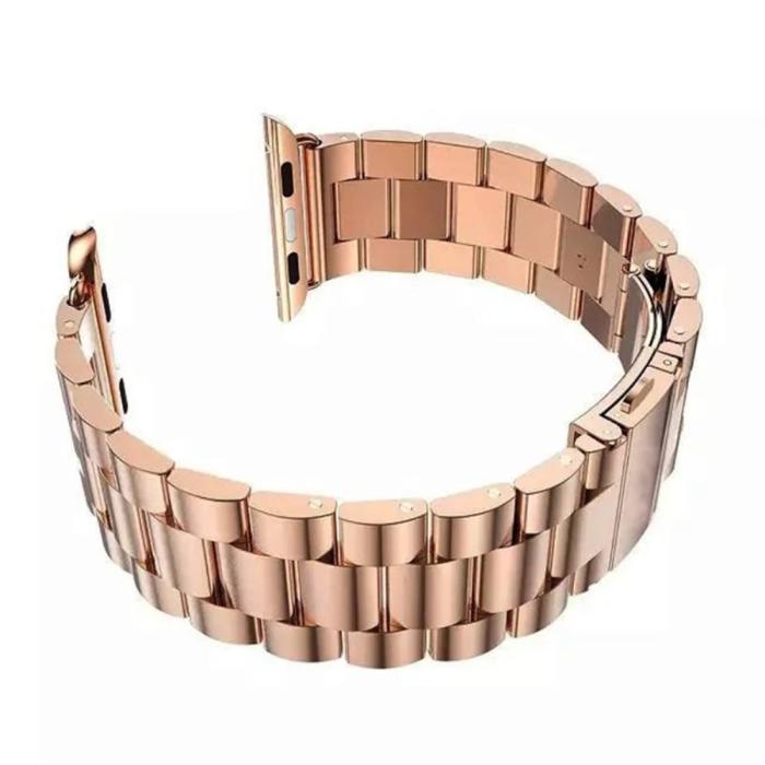 Bild 2,  Lyxigt Metallarmband Apple Watch 42/44/45/46/49 mm Roséguld - Teknikhallen.se