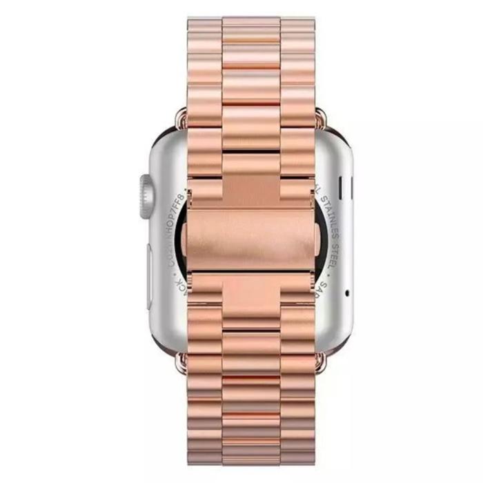 Bild 3,  Lyxigt Metallarmband Apple Watch 42/44/45/46/49 mm Roséguld - Teknikhallen.se