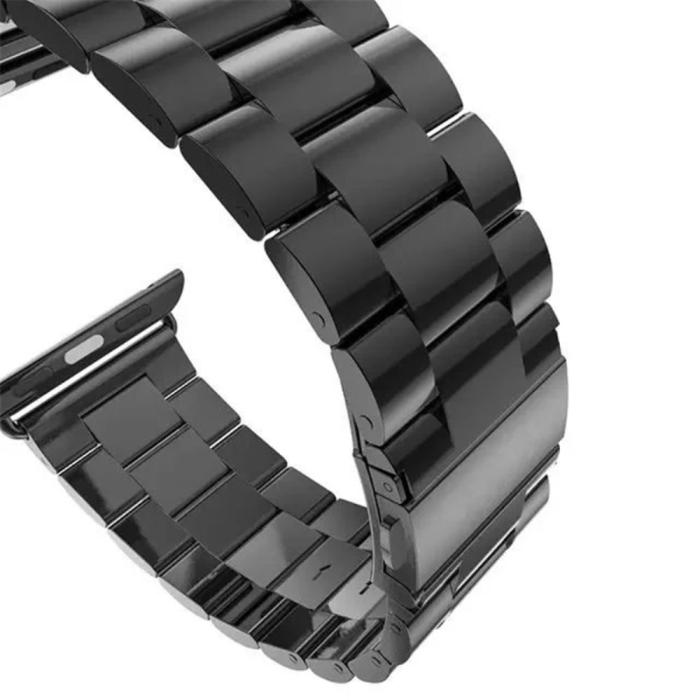 Bild 4,  Lyxigt Metallarmband Apple Watch 42/41/40/38 mm - Svart - Teknikhallen.se
