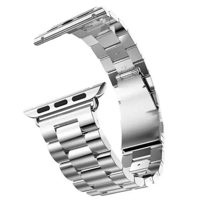 Bild 4,  Lyxigt Metallarmband Apple Watch 42/41/40/38 mm - Silver - Teknikhallen.se