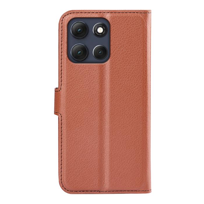Bild 3,  Motorola Moto G86 5G Fodral Litchi Läder Brun - Teknikhallen.se