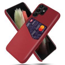 KSQ KSQ Samsung Galaxy S22 Ultra Skal Med Kortfack R&ouml;d - Teknikhallen.se