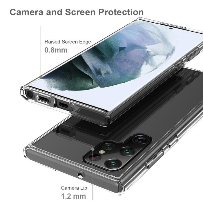 Bild 3,  Samsung Galaxy S22 Ultra Skal Akryl/TPU Hybrid Transparent - Teknikhallen.se