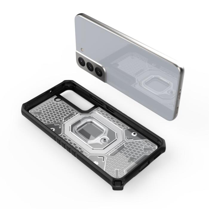 Bild 6,  Samsung Galaxy S22 Skal Ring Shockproof Hybrid Grå - Teknikhallen.se