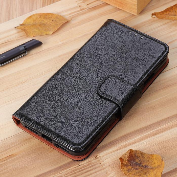 Bild 6,  Xiaomi Redmi Note 12 4G Fodral Split Läder Svart - Teknikhallen.se