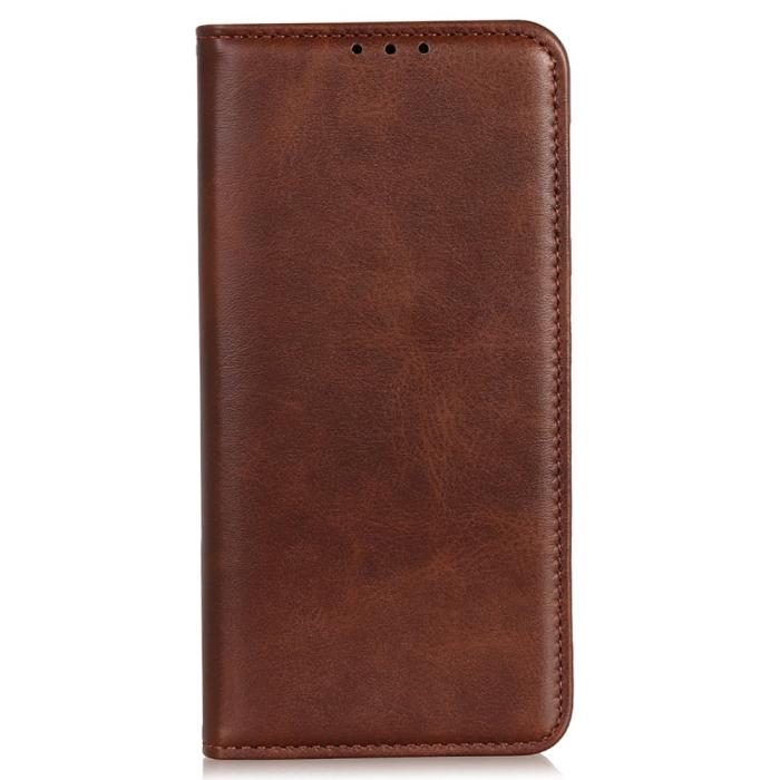 Bild 6,  Samsung Galaxy S23 Plus Flip Fodral Split Läder Brun - Teknikhallen.se