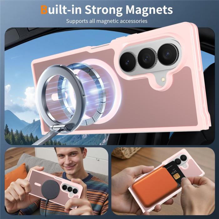 Bild 6,  Samsung Galaxy Z Fold 8 Ultra Skal MagSafe TPU Rosa - Teknikhallen.se