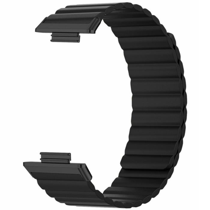 Bild 3,  Huawei Watch Fit 3 Klockarmband Magnetiskt Justerbart Silikon Svart - Teknikhallen.se