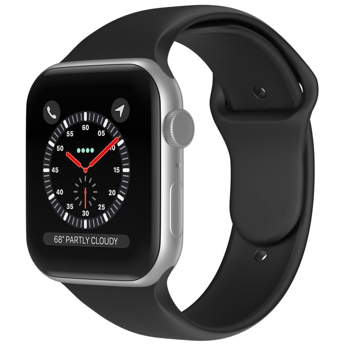 Bild 2, ColorPop Apple Watch 38/40/41/42 mm Silikon Armband (M/L) Svart - Teknikhallen.se