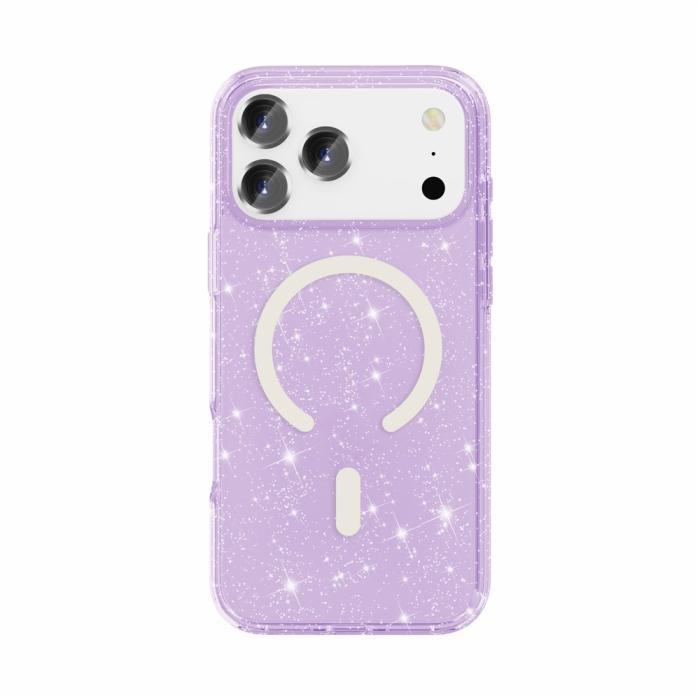 Bild 6,  iPhone 17 Pro Max Skal MagSafe Glitter Lila - Teknikhallen.se