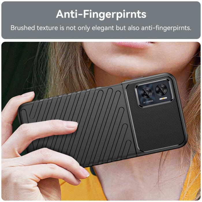 Bild 5,  Motorola Moto E22i Skal Twill Textur Svart - Teknikhallen.se