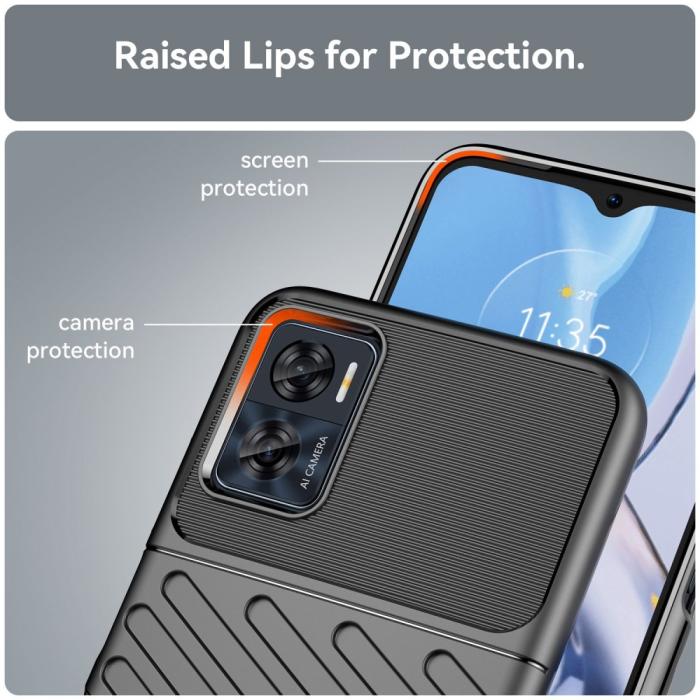 Bild 6,  Motorola Moto E22i Skal Twill Textur Svart - Teknikhallen.se
