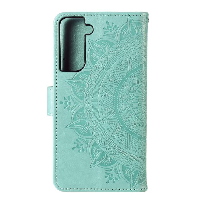 Bild 3,  Samsung Galaxy S21 Plus - Mandala Plånboksfodral - Grön - Teknikhallen.se