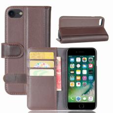  iPhone 7/8/SE (2020/2022) - Premium Split L&auml;der Fodral - Brun - Teknikhallen.se