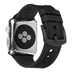  L&auml;derarmband Apple Watch 42/41/40/38 mm - Svart - Teknikhallen.se