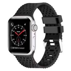  Silikon Armband Apple Watch 42/41/40/38 mm - Svart - Teknikhallen.se