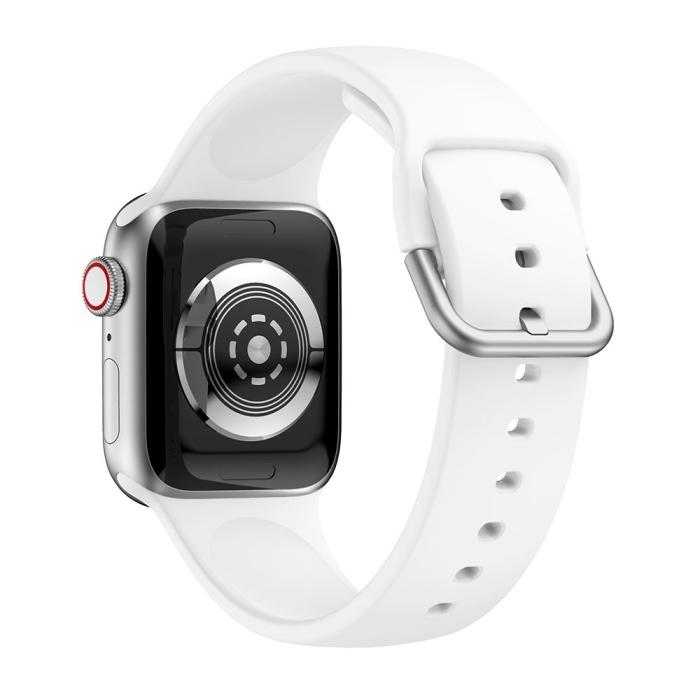 Bild 2,  Silikon Armband - Apple Watch 42/41/40/38 mm - Vit - Teknikhallen.se