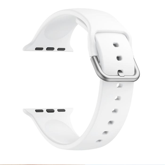 Bild 3,  Silikon Armband - Apple Watch 42/41/40/38 mm - Vit - Teknikhallen.se