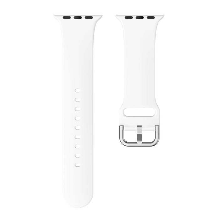 Bild 4,  Silikon Armband - Apple Watch 42/41/40/38 mm - Vit - Teknikhallen.se