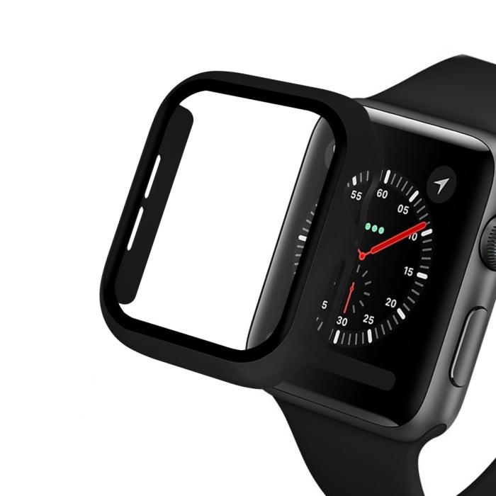 Bild 3,  Härdat Glas Skydd Apple Watch 44 mm Svart - Teknikhallen.se