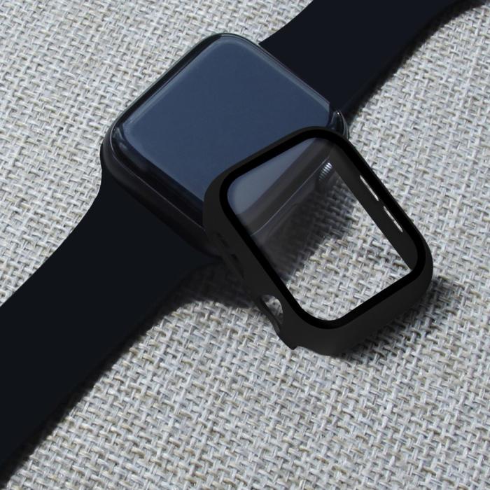 Bild 5,  Härdat Glas Skydd Apple Watch 44 mm Svart - Teknikhallen.se