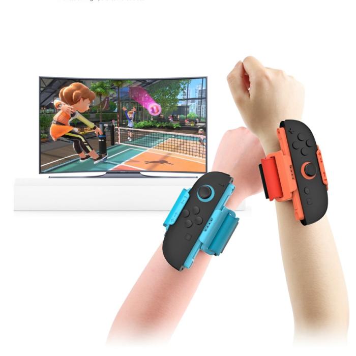 Bild 2, DOBE DOBE 2-PACK Nintendo Switch 2 Joy-Con Armband Röd / Blå - Teknikhallen.se