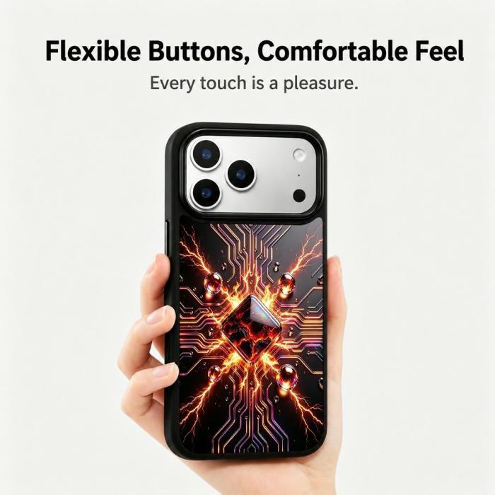 Bild 2,  iPhone 18 Pro Max/17 Pro Max Skal MagSafe UV-Mönster Svart - Teknikhallen.se