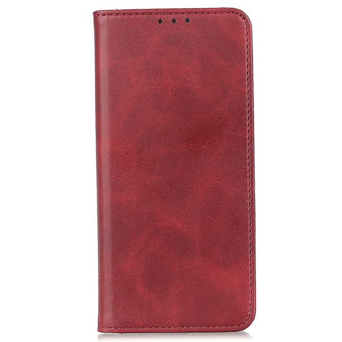 Bild 6,  Samsung Galaxy S23 Plus Flip Fodral Split Läder Röd - Teknikhallen.se