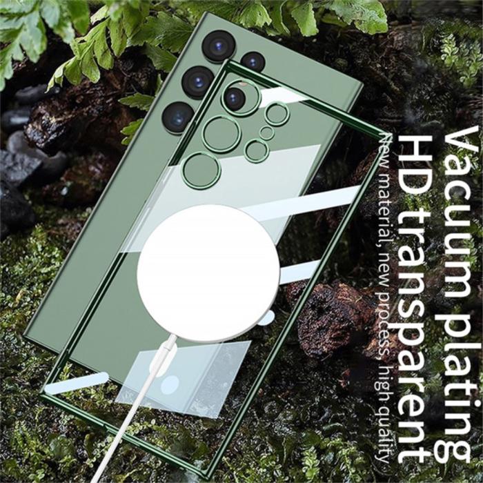 Bild 4, GKK GKK Galaxy S24 Ultra Skal MagSafe Electroplate Midnight Green - Teknikhallen.se